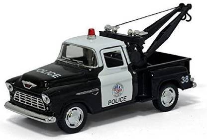 IndusBay 1:32 Scale Metal Diecast Police Car Toe Truck Chevy Tow Truck - Wrecker Police Toe Truck Collectable Metal Police Truck Toy Model …