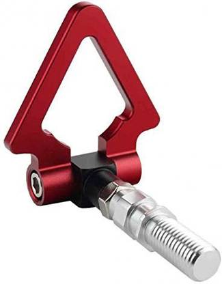 Dvis Triangle Aluminum Racing Car Tow Towing Hook Bumper (RED) Front and Rear Mount Towing Hook