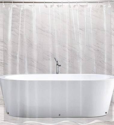 KUBER INDUSTRIES 270 cm (9 ft) PVC Shower Curtain Single Curtain