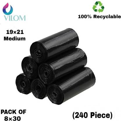 VILOM V_I_L8M_B Medium 13 L Garbage Bag  Pack Of 240