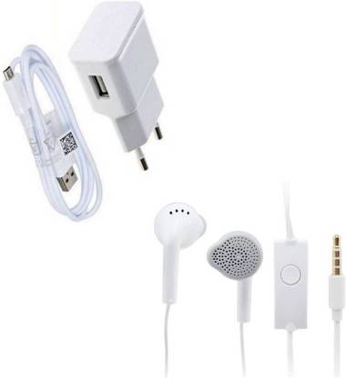 Datalact Wall Charger Accessory Combo for All Type of Android SmartPhone With Earphone