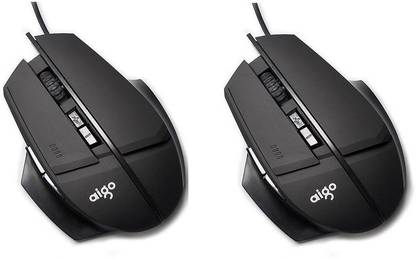 ROQ 6 Buttons Q68 Optical USB Gaming Mouse - 2400 DPI (set of 2) Wired Ambidextrous Optical  Gaming Mouse