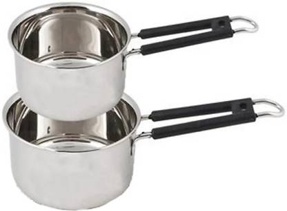 ANTRA Wired Handle Stainless Steel Sauce 200 Ml & 2 Ltr, 14,20 Cm Sauce Pan 14 Cm 20 Cm Diameter (Stainless Steel ,Induction Bottom) Sauce Pan 14 cm, 20 cm diameter 2 L capacity