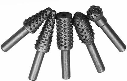 Rangwell File Set 1/4" Shank Rotary Rasp Shank Wood Working Drill Bits Hss Wood Carving Rotary File Pitcher - 5 in 1 Set File Set 1/4" Shank Rotary Rasp Shank Wood Working Drill Bits Hss Wood Carving Rotary File Pitcher - 5 in 1 Set Rotary Bit Set