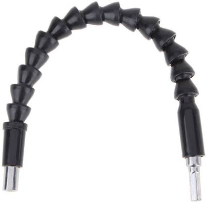Tanya Flexible Shaft Magnetic Screwdriver Extension Drill Bit Adapter Holder Connect Link for Electronic Power Drill 6mm ¼ Inch Hex Shank Drive 29.5 cm Long 1Pc Metal-Plastic Black Tool Accessory Screwdriver Bit Set