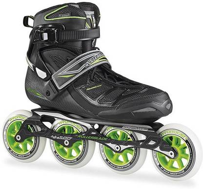 Rollerblade TEMPEST 100 C BLACK/GREEN Mando Size - 27.5 ( UK Size - 4.5 ) inline skating boot In-line Skates - Size 8.5 UK