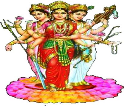 Sahaj Décor 51 cm Jai Shree Mata ji Magnetic Sticker