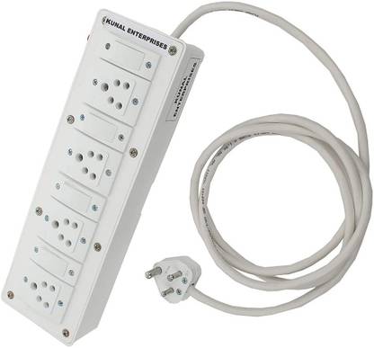 kunal Extension Board with Long Wire 3 Meter (1.5) MMand 4 Individual Switch Cord 4 Socket 6 Amp 4  Socket Extension Boards
