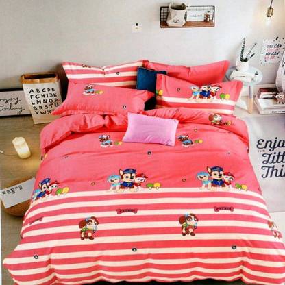 ASTRICA Microfiber Queen Flat 150 TC Cartoon Bedsheet