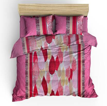 Flipkart SmartBuy 300 TC Cotton, Satin King Geometric Flat Bedsheet