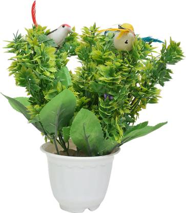 Yash Enterprises Bird Artificial Plant Bonsai Wild Artificial Plant with Pot
