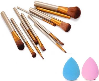 Love Nature Cosmetikaa Makeup Brush Set Of 12 + 2 Pcs Beauty Blender