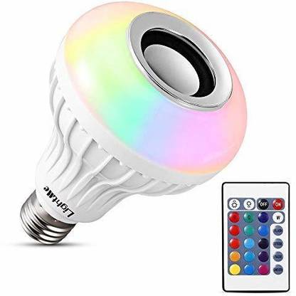 Land track LED Music Bulb with Bluetooth Speaker That Changes Lights Automatically with Song and Music Controlled from Phone. Fully Remote Controlled LED 25 W Bluetooth Speaker