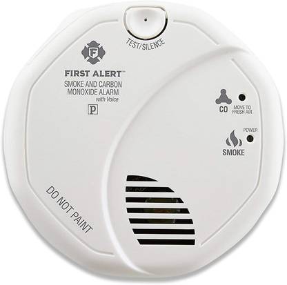 First Alert SCO7CN Combination Smoke and Carbon Monoxide Detector with Voice and Location, Battery Operated Smoke Alarm