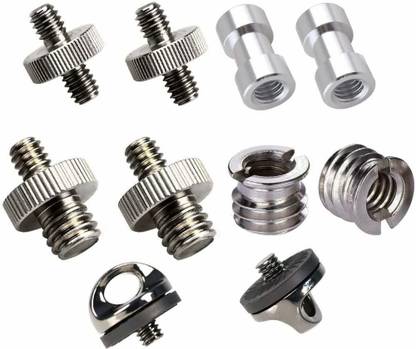 SHOPEE Camera Screw, Converter Tripod Screw Adapter 1/4 to 1/4,1/4 to 3/8 Screw,Spigot Screws with Fixing Screw,3/8" to 1/4" Reducer Bushing Screws Mount Set for Camera,Tripod,Monopod Flash Shoe Adapter
