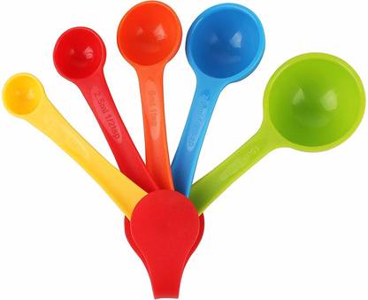 Top Trick Mini Measuring Spoon (Multicolour) - Set of 5 Measuring Cup Set