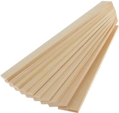 woodcraft 10 Pieces Pine Wood Board 30cm X 4cm (6mm thickness) for Art & Craft
