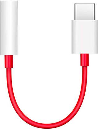 OnePlus Red, White Type-C to 3.5mm Audio Jack adapter Phone Converter