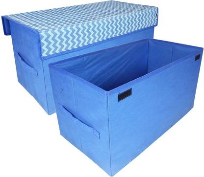 Flipkart SmartBuy Storage box/Toy Organizer/Storage organizer with Lid, Large, Blue Overhead Storage Shelf