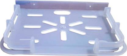 Maanit Unbreakable Set Top Box Stand with Border Plastic Wall Shelf