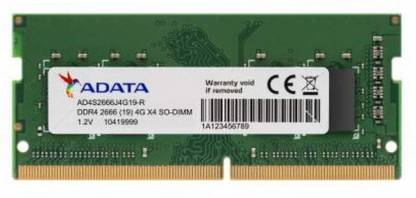 ADATA Laptop RAM DDR4 4 GB Laptop (2666MHz, 4GB RAM DDR4 For Laptop)