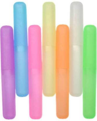 Newvent Plastic -Tooth Brush Holder Tube Cap Cover Protect Case Box Toothbrush 5 pcs Toothbrush Case