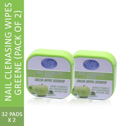 Goodluck Nail Cleansing Wipes Green Apple