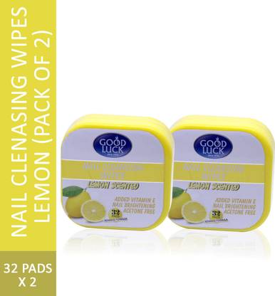 Goodluck Nail Cleansing Wipes Lemon