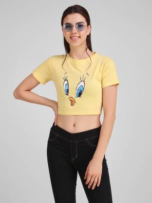 Women Yellow, Blue Top