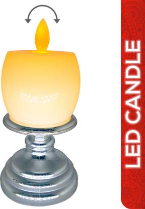 Manner LED Light Curved Candles, No Flame Environment Friendly Technology, Luxurious Look Candle with Flickering Flame and Wax Finish, Candle