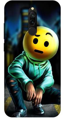 ThePrintlink Back Cover for Redmi 8 (sed boy, sed face emoji