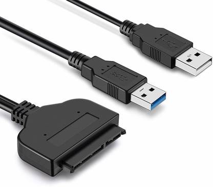 microware Power Cord 0.25 m USB 3.0 to 2.5" SATA III Hard Drive Adapter w/UASP - SATA to USB 3.0 Converter for SSD/HDD - Hard Drive Adapter Cable 2.5 inch HDD (USB