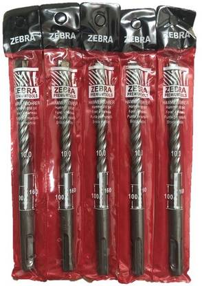 Zebra Premium Tools Z-10160 SDS Plus 10*160MM Hammer Drill Bits