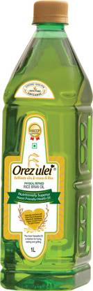 Orezulei Rice Bran Oil|Physically Refined Rice Bran Oil|Rice Bran Oil |Cooking Oil|1 Litre Rice Bran Oil Plastic Bottle