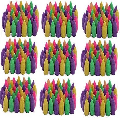 Nyrwana Natural Some Fountain Cones for Pooja 85 Incense Sticks Rose Fragrance & Chandan Sainted