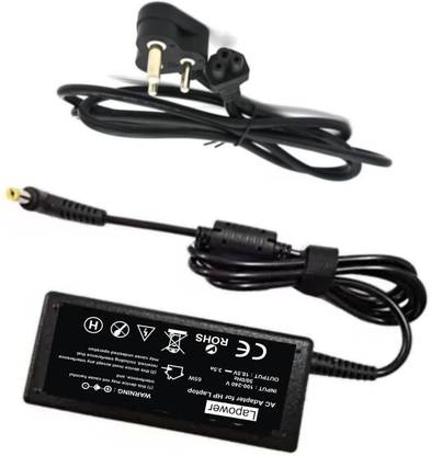 Lapower Laptop Charger For V6100,V6200 65W 3.5a Yellow Pin Laptop Adapter (Power Cord Included) 65 W Adapter