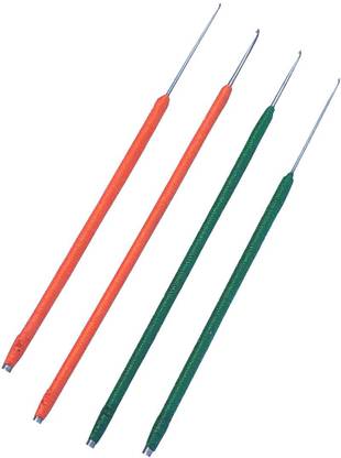 Aari Embroidery Material Works AARI ORANGE GREEN NEEDLES PACK OF 4 SIZE 110 MM Hand Sewing Needle