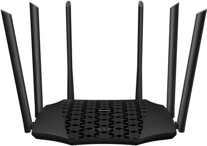 TENDA AC21 AC2100 6X6dBi Antennas Wireless Router 2.4 GHz, 5 GHz 2033 Mbps Wifi Speed Dual Band External Antenna Ethernet (Cable Broadband)