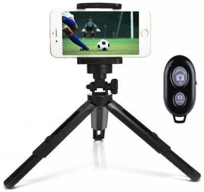 GAZE Light Wight Tripod Stand Kit For Universal Mobile phones Tripod Kit (Black, Supports Up to 500 g) (With Remote) Tripod Kit