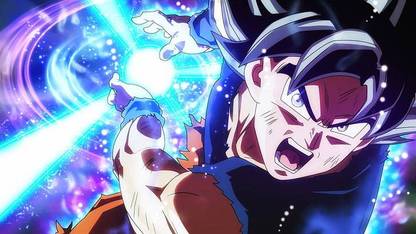 HSA Prints dragon ball super son goku ultra instinct goku kamehameha (Popular Background) Poster Matte Finish Paper Print 12 x18 Inch (Multicolor) P-0131