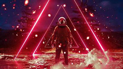 HSA Prints synthwave virtualreality vaporwave retrowave (Popular Background) Poster Matte Finish Paper Print 12 x18 Inch (Multicolor) P-0319