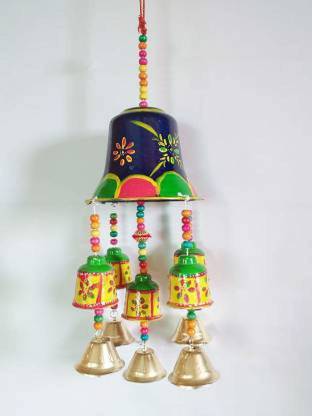 Navdi Creation Material: Wooden and metal, Color: Multicolour W x L x H : 20cm x 48cm x 5cm Use type ; Vastu, Decoration, relaxation for home office puja ghar etc. Water resistant Best for gift purpose as well. Wood Windchime