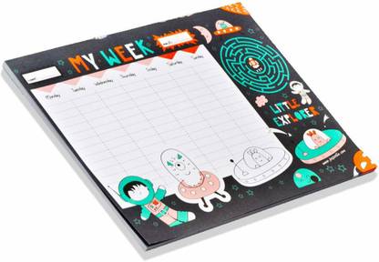 Flipkart SmartBuy Planner Writing Pad Explorer Activity Notepad for Daily, Weekly to Do List A4 Planner RULING 50 Pages