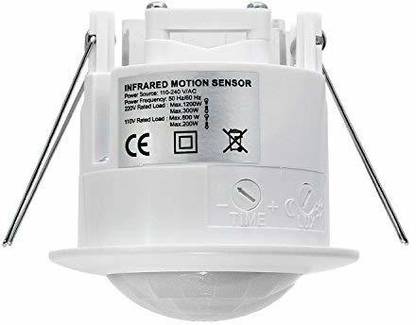 Quick Sense Pir Motion Sensor with Light Sensor, Energy Saving Detector Switch (Fall/Recessed Ceiling Mounted) (Set of 1) 10 A Two Way Electrical Switch