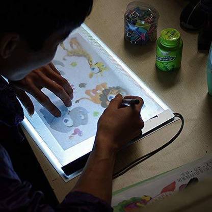 Quick Sense LED Lighted Drawing Board A4 Size Tracing Board with Brightness Controlled Touch Button
