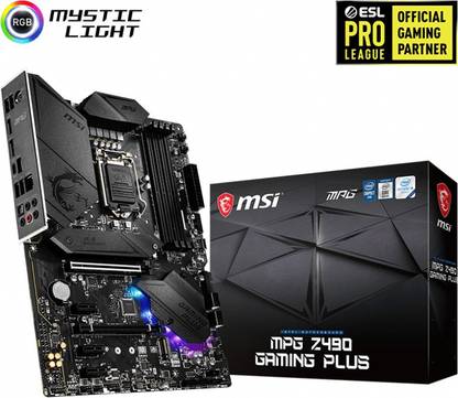 MSI MPG Z490 GAMING PLUS ATX LGA 1200 Gaming LGA 1200Socket ATX Intel Z490 Chipset DDR4 Motherboard for Desktop