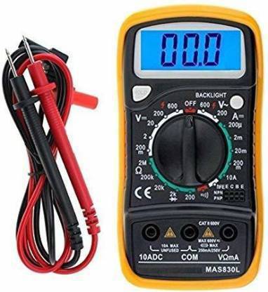GoGo point Digital LCD Pocket MultiMeter / AC-DC Voltage / With Back Light (Yellow) Digital Multimeter
