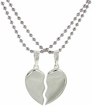 JST SOFT TOYS Pendant & Locket Couples for Special GF / BF each other gift heart sheap plane Silver Zinc