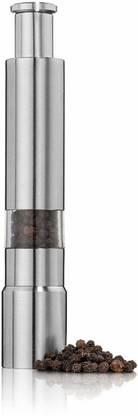 Sitaram Creation Stainless Steel Thumb Push Salt Pepper Spice Sauce Grinder Mill Muller Stick Steel Squeeze Mill