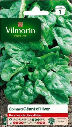 VibeX ® LXI-1664-Seed Bag Winter Giant Spinach Vilmorin Seed
